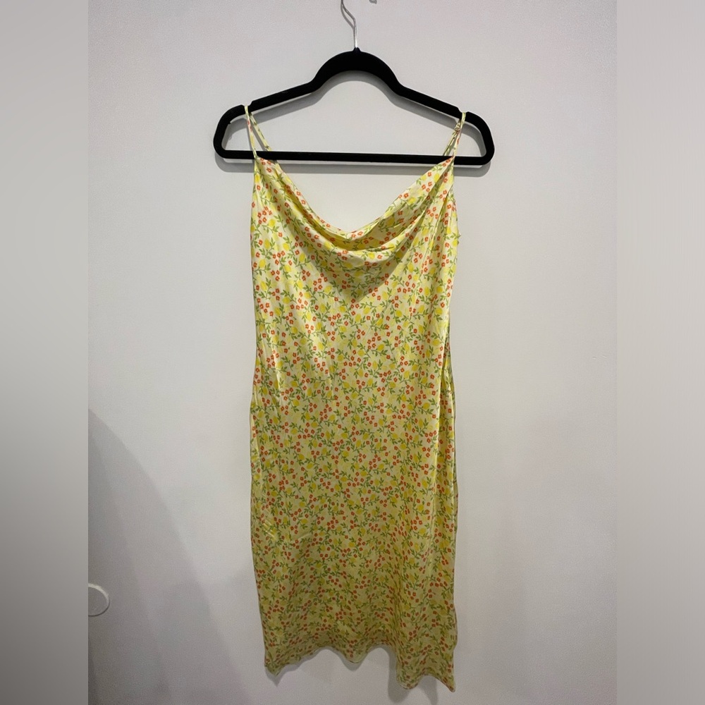 BCBG Lemon Drop Floral Dress Size 6